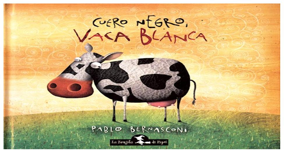 Libro Cuero Negro Vaca Blanca