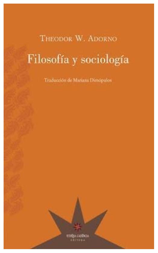 Filosofía Y Sociología